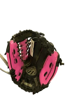 Used Franklin RTP RH Throw Fastpitch Gloves Pink 9 1/2"