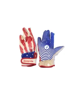 Used Franklin YOUTH RECEIVER GLOVES FB Gloves White/Red/Navy XS