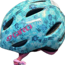 Used Giro BLUE FLOWERS Bike Helmet Carolina Blue SM