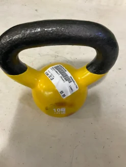 Used GoFit Kettle Dumbbell (Each) Yellow 10 lb