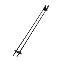 Used Goode 7101 COMPOSITE SKI POLES Mens DH Ski Pole Black 120 cm / 48 in