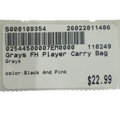 Used Grays FH Player Carry Bag Black And Pink