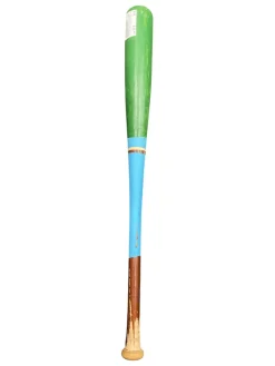 Used GREEN BLUE 28IN WOOD BAT BB/SB Wood Bat 28"