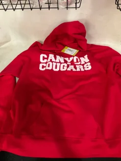Used Hanes CANYON COUGARS L.S. Sweatshirt M Red XL