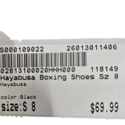 Used Hayabusa Boxing Shoes Black Size 8