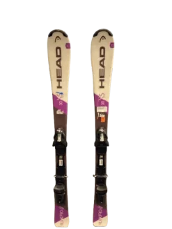 Used Head LINK PRO Girls DH Ski/Binding Purple 130 cm