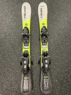 Used Head SUPER SHAPE TEAM Boys DH Ski/Binding Yellow 87 cm