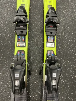 Used Head SUPER SHAPE TEAM Boys DH Ski/Binding Yellow 97 cm