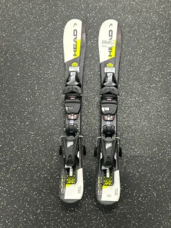 Used Head SUPER SHAPE TEAM Boys DH Ski/Binding Yellow 77 cm