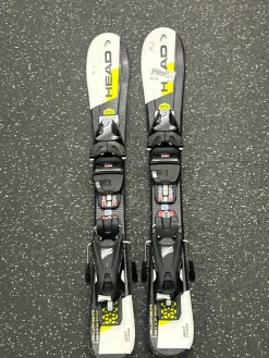 Used Head SUPER SHAPE TEAM Boys DH Ski/Binding Yellow 77 cm
