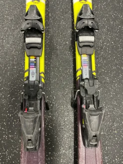 Used Head SUPER SHAPE TEAM Boys DH Ski/Binding Yellow 127 cm