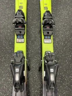 Used Head SUPER SHAPE TEAM Boys DH Ski/Binding Yellow 107 cm