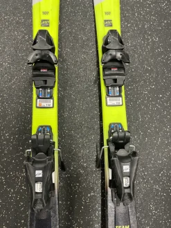 Used Head SUPER SHAPE TEAM Boys DH Ski/Binding Yellow 107 cm