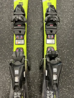 Used Head SUPER SHAPE TEAM Boys DH Ski/Binding Yellow 77 cm