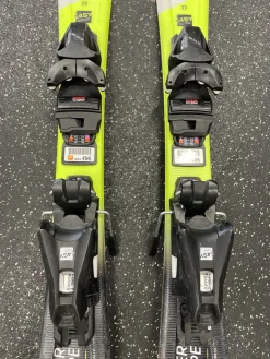 Used Head SUPER SHAPE TEAM Boys DH Ski/Binding Yellow 77 cm