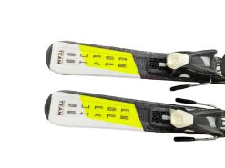 Used Head SUPER SHAPE TEAM Boys DH Ski/Binding Yellow 127 cm