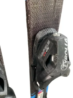 Used Head SUPER SHAPE TEAM Boys DH Ski/Binding Royal Blue 117 cm