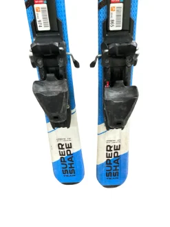 Used Head SUPER SHAPE TEAM Boys DH Ski/Binding Royal Blue 117 cm
