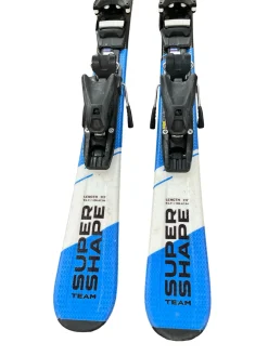 Used Head SUPER SHAPE TEAM Boys DH Ski/Binding Royal Blue 117 cm