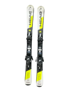 Used Head SUPER SHAPE TEAM Boys DH Ski/Binding Yellow 107 cm