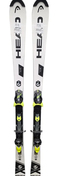 Used Head WORLD CUP REBELS I.SL RD Race Skis with Bindings 158 cm
