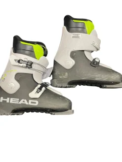 Used Head Z2 Boys DH Ski Boot Black And Neon Green 215 MP - J03