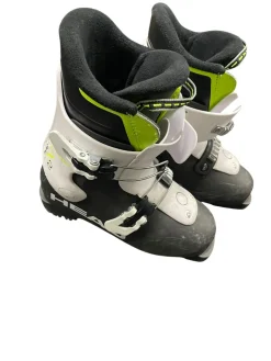 Used Head Z2 Boys DH Ski Boot Black And Neon Green 215 MP - J03