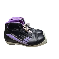 Used HEIERLING Womens SNS XC Ski Boots Purple W 07-07.5 / JR 05.5-06