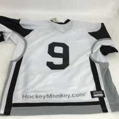 Used HOCKEY MONKEY SR LG PRACTICE JERSEY Hockey Practice Jersey White LG