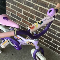 Used Huffy PRINCESS GLITTER 12IN TRAINING BIKE Training Wheel Bike Girls Purple 12"