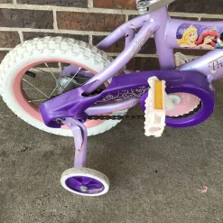 Used Huffy PRINCESS GLITTER 12IN TRAINING BIKE Training Wheel Bike Girls Purple 12