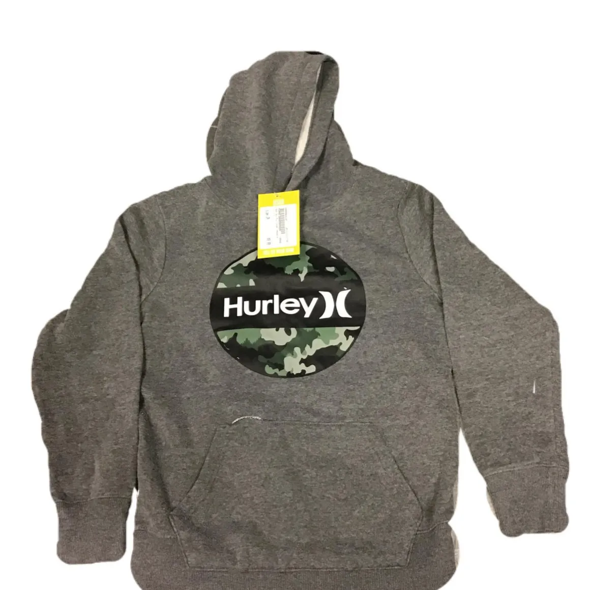 Used Hurley Youth Long Sleeve Hoodie Grey