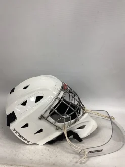 Used Itech GOALIE HELMET Senior Goalie Helmet/Mask White One Size