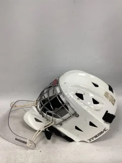 Used Itech GOALIE HELMET Senior Goalie Helmet/Mask White One Size