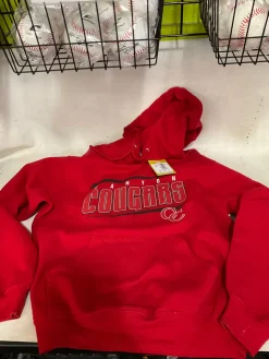 Used Jerzees CANYON COUGARS HOODIE L.S. Sweatshirt M Red MD