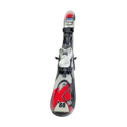 Used K2 AMP INDY JSL JUNIOR SKIS Boys DH Ski Bindings White