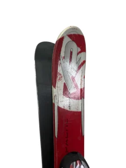 Used K2 APACHE JR Red 88 cm Snow Skis w/ Marker 4.5 Bindings