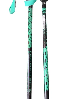 Used K2 COMPOSITE SKI POLES Boys DH Ski Pole Black 110 cm / 44 in