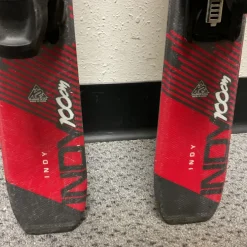 Used K2 INDY W/ GW MARKER 4.5 BINDINGS Boys DH Ski/Binding Red 100 cm