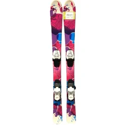 Used K2 LUV BUG 120 Girls DH Ski/Binding Pink 110 cm