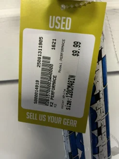 Used K2 PERFORMACE Womens DH Ski Pole White 120 cm / 48 in