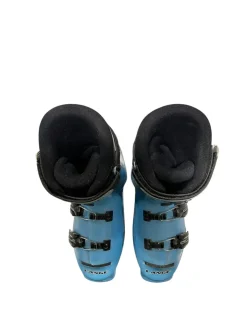 Used Lange COMP 60 TEAM Womens DH Ski Boot Carolina Blue 265 MP - M08.5 - W09.5