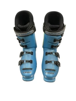 Used Lange COMP 60 TEAM Womens DH Ski Boot Carolina Blue 265 MP - M08.5 - W09.5