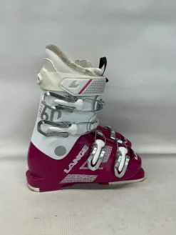 Used Lange STARLET 60 Girls DH Ski Boot Purple 205 MP - J01