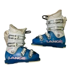 Used Lange STARLET RSJ 60 Girls DH Ski Boot Royal Blue 215 MP - J03