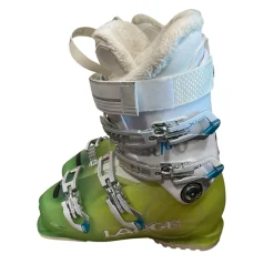 Used Lange SX70 Womens DH Ski Boot Neon Green 245 MP - M06.5 - W07.5