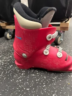 Used Lange T-KID 40 Girls DH Ski Boot Pink 215 MP - J03
