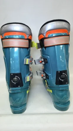 Used Lange X9 Womens DH Ski Boot Turquoise And Orange 260 MP - M08 - W09