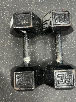 Used 35-LB Hex Dumbbell (Pair)