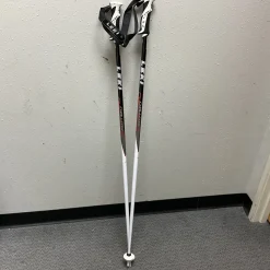 Used LEKI CHALLENGE 18 TS SERIES Mens DH Ski Pole White And Black 120 cm / 48 in